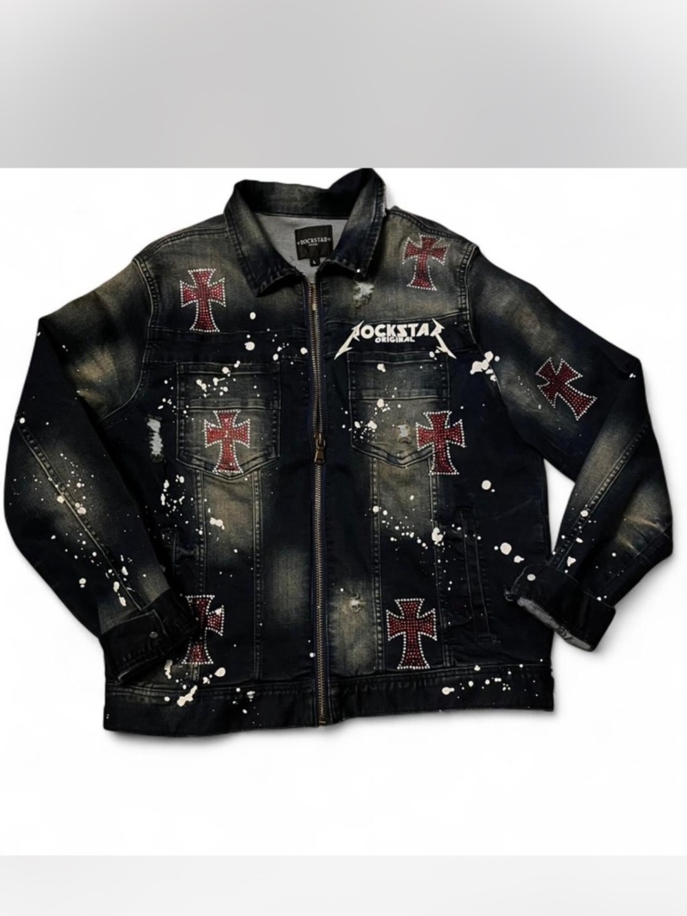 Rockstar original rhinestone cross jacket
